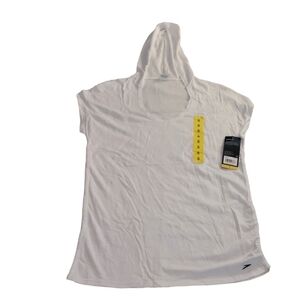 Speedo  White Hooded Swim Coverup Adjustable Length Size Small